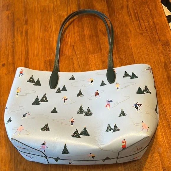 Kate Spade Blue Tote Bag with Skating Print - Picture 3 of 5